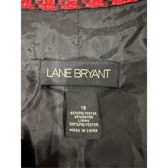 Lane Bryant Red and Black Swing Jacket Size 18 - Picture 5 of 5